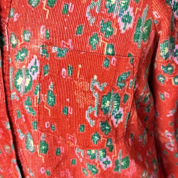 Anthropologie Corduroy western coastal cowgirl Button Down shirt size 0 boho - Picture 7 of 9